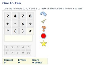 Create Expressions of 1 to 10