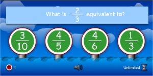 Target Shoot Equivalent Fractions Game