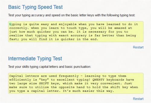 Typing test